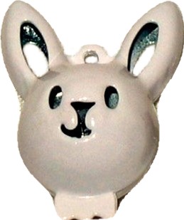 Big White Bunny Head Jingle Bell